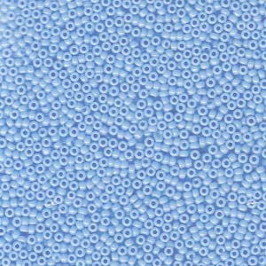 Size 15 Seed Bead, Opaque Light Blue (10gms)