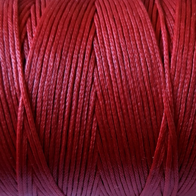 1.0mm Bright Red Polyester Waxed Braid - 10m, 20m or 500m Roll