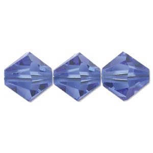 Swarovski Crystal, Bicone, Sapphire (4 or 6mm)