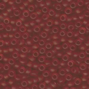 Size 6 Seed Bead, Matte Transparent Red (10gms)