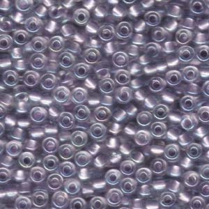 Size 6 Seed Bead, Sparkle Purple Lined Crystal (10gms)