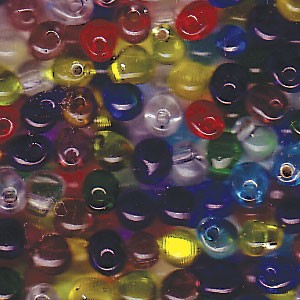 4x3mm Drop Bead Mix, Rainbow (10gms)