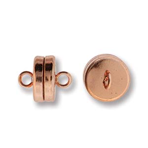 Magnetic Clasp, Copper Plate, Barrel, 8mm (3pcs - only one packet left)