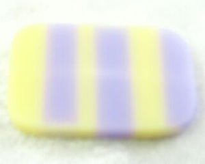 Resin, Rectangle Stripe Width, Light Yellow/Light Purple, 40x26mm (10pc)