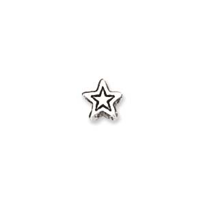 4mm Plastic Metallic Star, Silver (10 pcs)