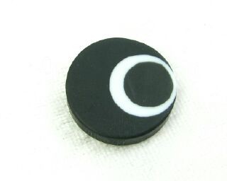 Resin, Coin Multi, Black/White 2, 20mm (20pc)
