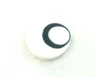 Resin, Coin Multi, White/Black, 20mm (20pc)