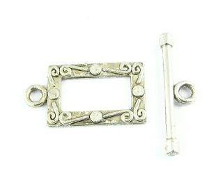 Toggle Clasp, Nickel, Ring:22x12mm/Bar: 23mm (5 sets)