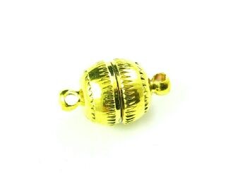 Magnetic Clasp, Gold, Ball, 17x10mm (5 Clasps)