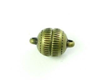 Magnetic Clasp, Antique Gold, Ball, 17x10mm (5 Clasps)