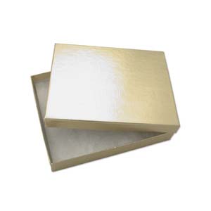 Gift Box, Gold Foil, 152x127x25mm (1pc)