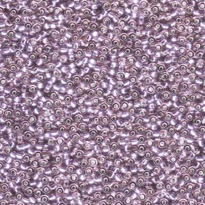 Size 11 Seed Bead, Silver Lined Smoky Amethyst (10gm)