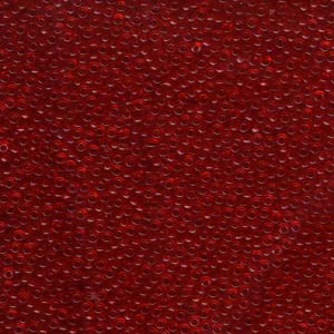 Size 11 Seed Bead, Transparent Red (10gm)