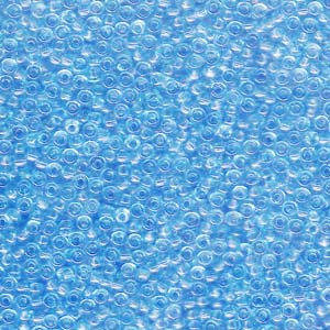 Size 11 Seed Bead, Transparent Light Blue (10gm)