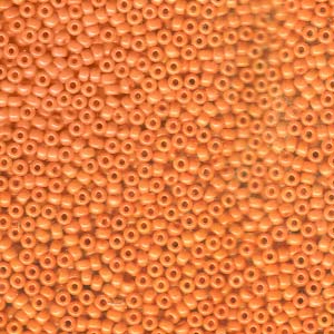 Size 11 Seed Bead, Opaque Orange (10gm)