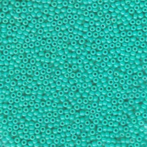 Size 11 Seed Bead, Opaque Turquoise Green (10gm)