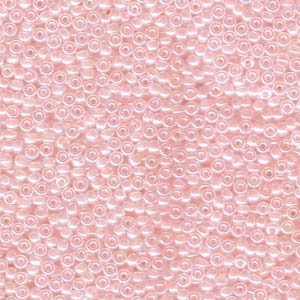 Size 11 Seed Bead, Pale Pink Ceylon (10gm)