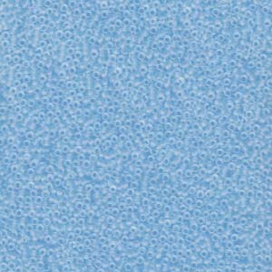 Size 15 Seed Bead, Matte Transparent Light Blue (10gms)