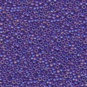 Size 15 Seed Bead, Matte Cobalt AB (10gms)