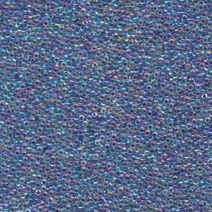 Size 15 Seed Bead, Lined Light Violet AB (10gms)