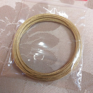 Gold Flexible Beading Wire (0.46mm/0.018inch) - 5m Packet