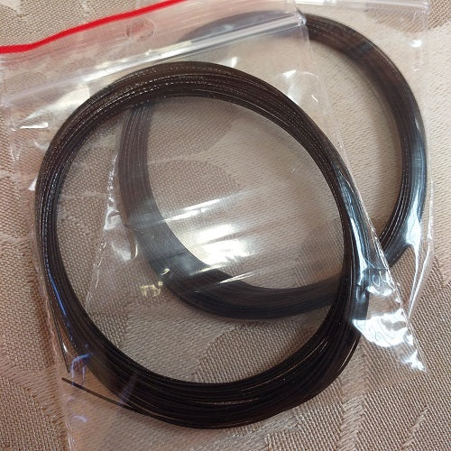 Black Flexible Beading Wire (0.46mm/0.018inch) - 2x5m Packets