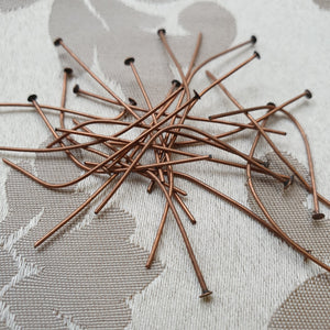 Headpin, Antique Copper, 45mm, 22ga (5gms/28pcs)