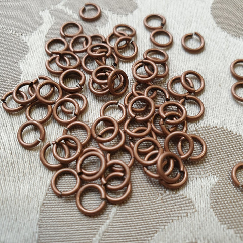 Jump Ring, Antique Copper, 6mm, 18ga (5gms/45pcs)