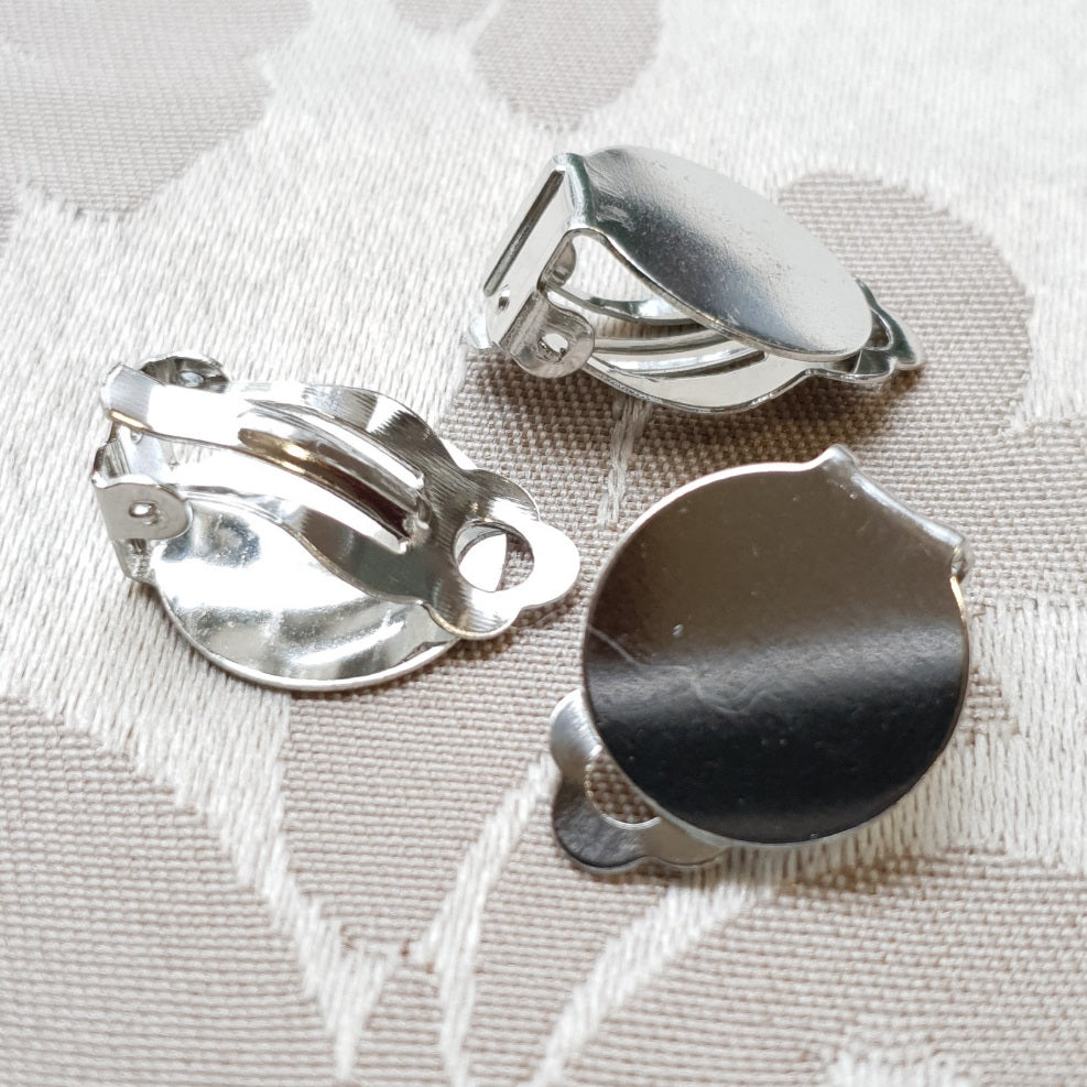 Earring Clips-Ons, Nickel, 25mm pad (1pr=$1.50, 5prs=$5.00)