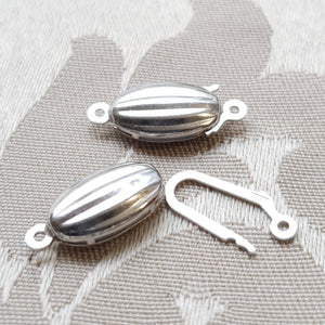 Fancy Clasp, Nickel, Single Strand, 19x8mm (1pc)