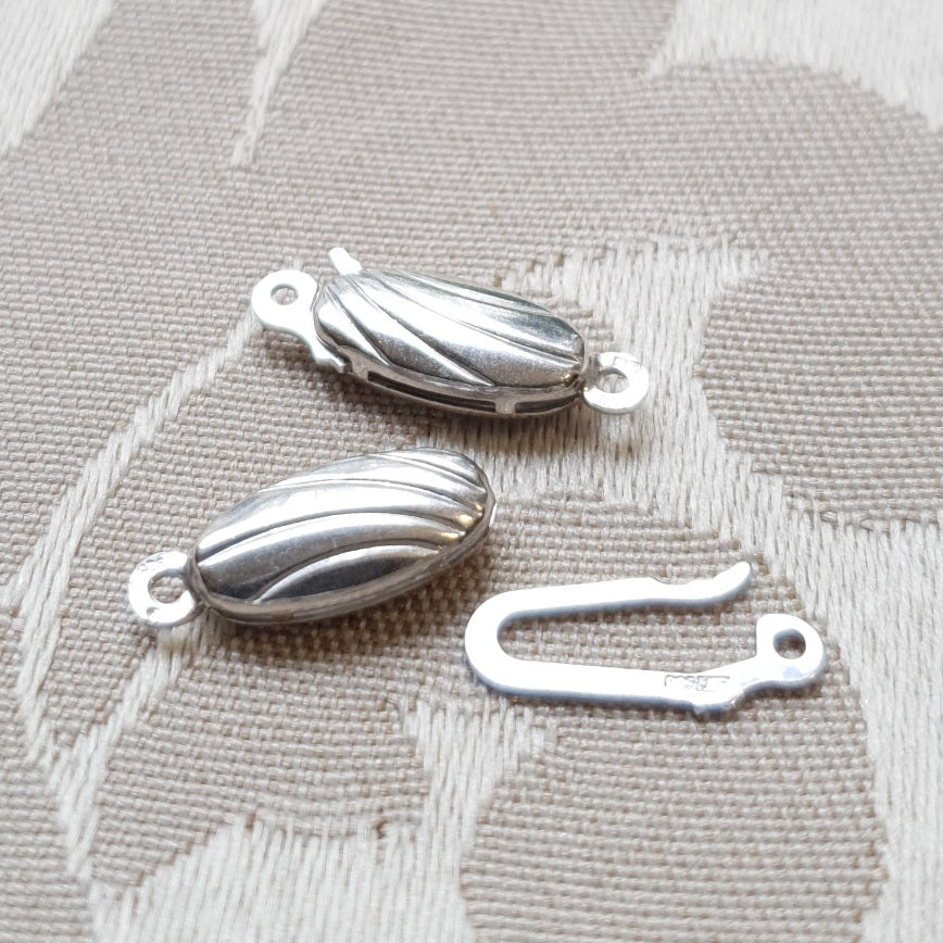 Fancy Clasp, Nickel, Single Strand, 17x6mm (1pc)