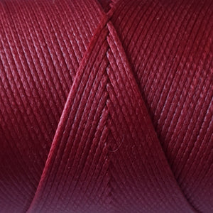 1.0mm Red Waxed polyester Braid, Zircon - 10m, 20m or 500m Roll