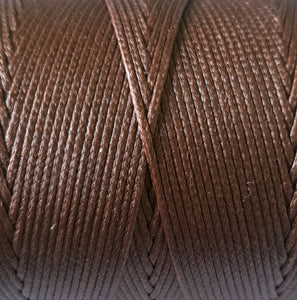 1.2mm Dark Brown Waxed Polyester Braid, Coats Classic - 10m or 20m