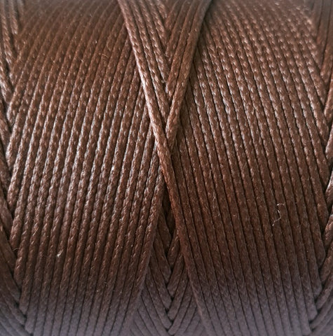 1.2mm Dark Brown Waxed Polyester Braid, Coats Classic - 10m or 20m