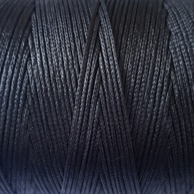 1.2mm Black Waxed Polyester Braid, SSS - 10m, 20m or 500m Roll
