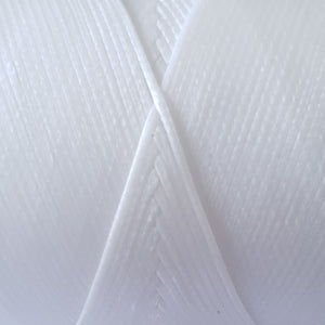 1.0mm White Polyester Waxed Braid, Zircon - 10m, 20m or 500m Roll