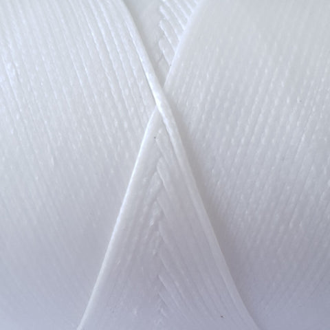 1.0mm White Polyester Waxed Braid, Zircon - 10m, 20m or 500m Roll
