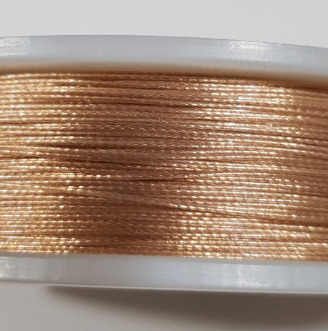 Rose Gold Flexible Beading Wire (0.46mm/0.018inch) - 91.5m Roll