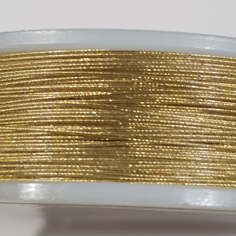 Gold Flexible Beading Wire (0.46mm/0.018inch) - 91.5m Roll