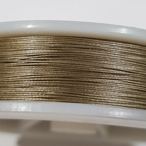 Antique Gold Flexible Beading Wire (0.46mm/0.018inch) - 91.5m Roll