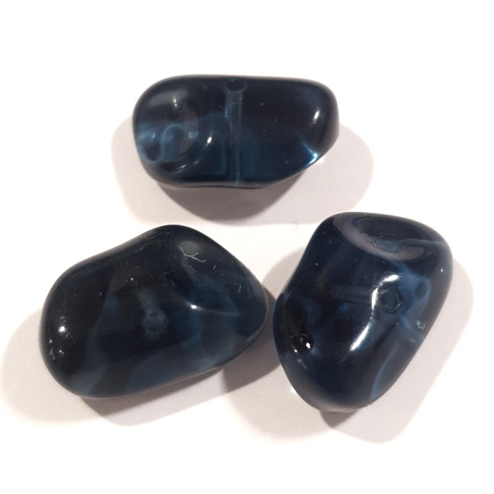 Czech Glass, Rock, Montana, 10x18mm (10 pcs)