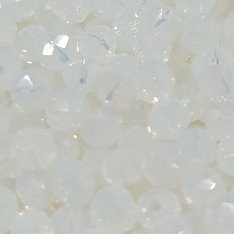 Chinese Crystal, Rondelle, Opal, 3x4mm (20 pcs)