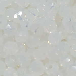 Chinese Crystal, Rondelle, Opal, 3x4mm (20 pcs)