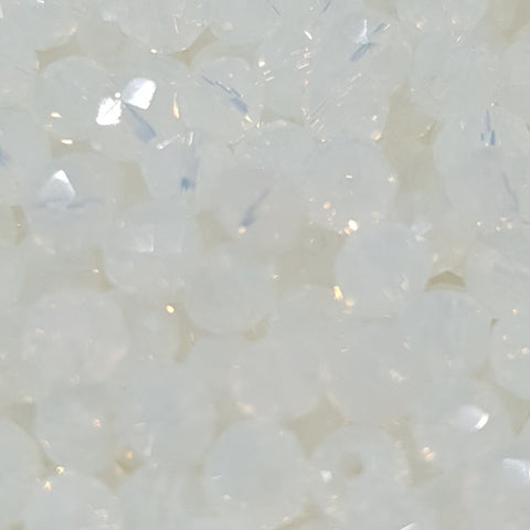 Chinese Crystal, Rondelle, Opal, 3x4mm (20 pcs)
