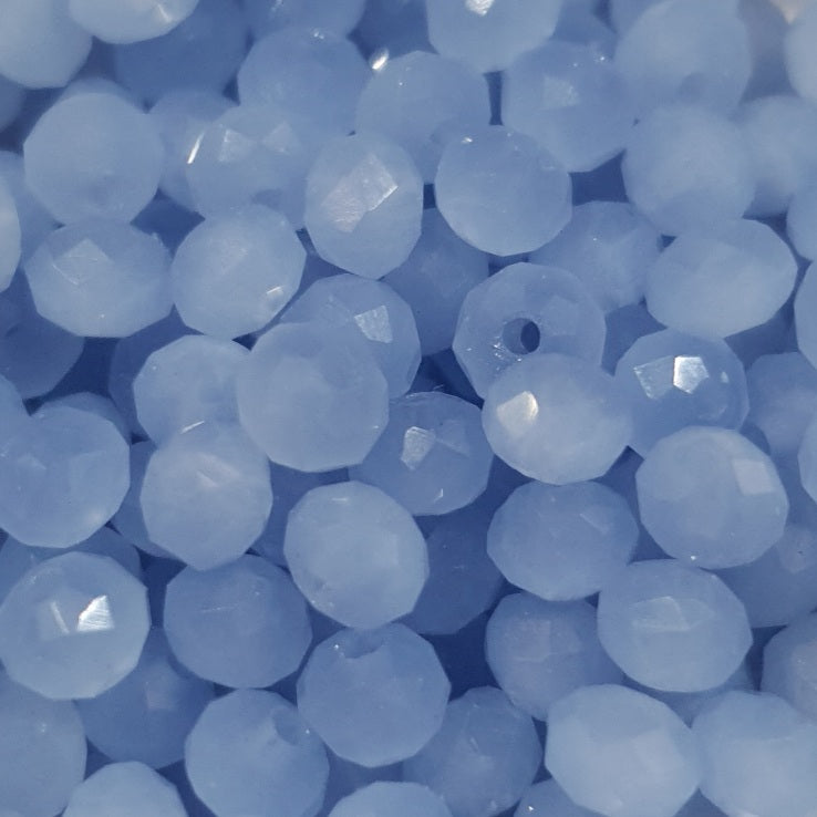 Chinese Crystal, Rondelle, Blue Opal, 3x4mm (20 pcs)