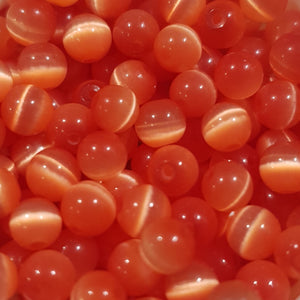 Catseye, Orange, 4mm (20pcs)