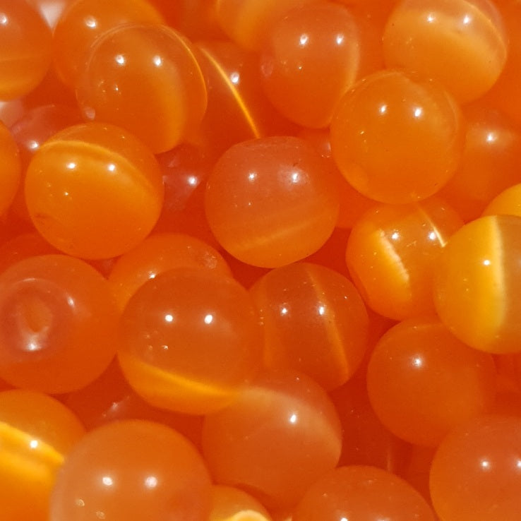 Catseye, Light Orange, 6mm (20pcs)