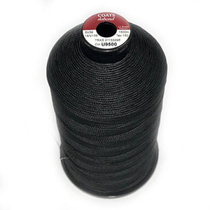 0.3mm Black Bonded Polyester Thread - 10m or 20m Packet