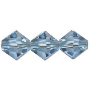 Swarovski Crystal, Bicone, Aqua (6 or 8mm)
