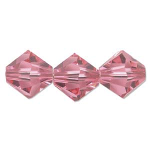 Swarovski Crystal, Bicone, Rose (4, 6 or 8mm)
